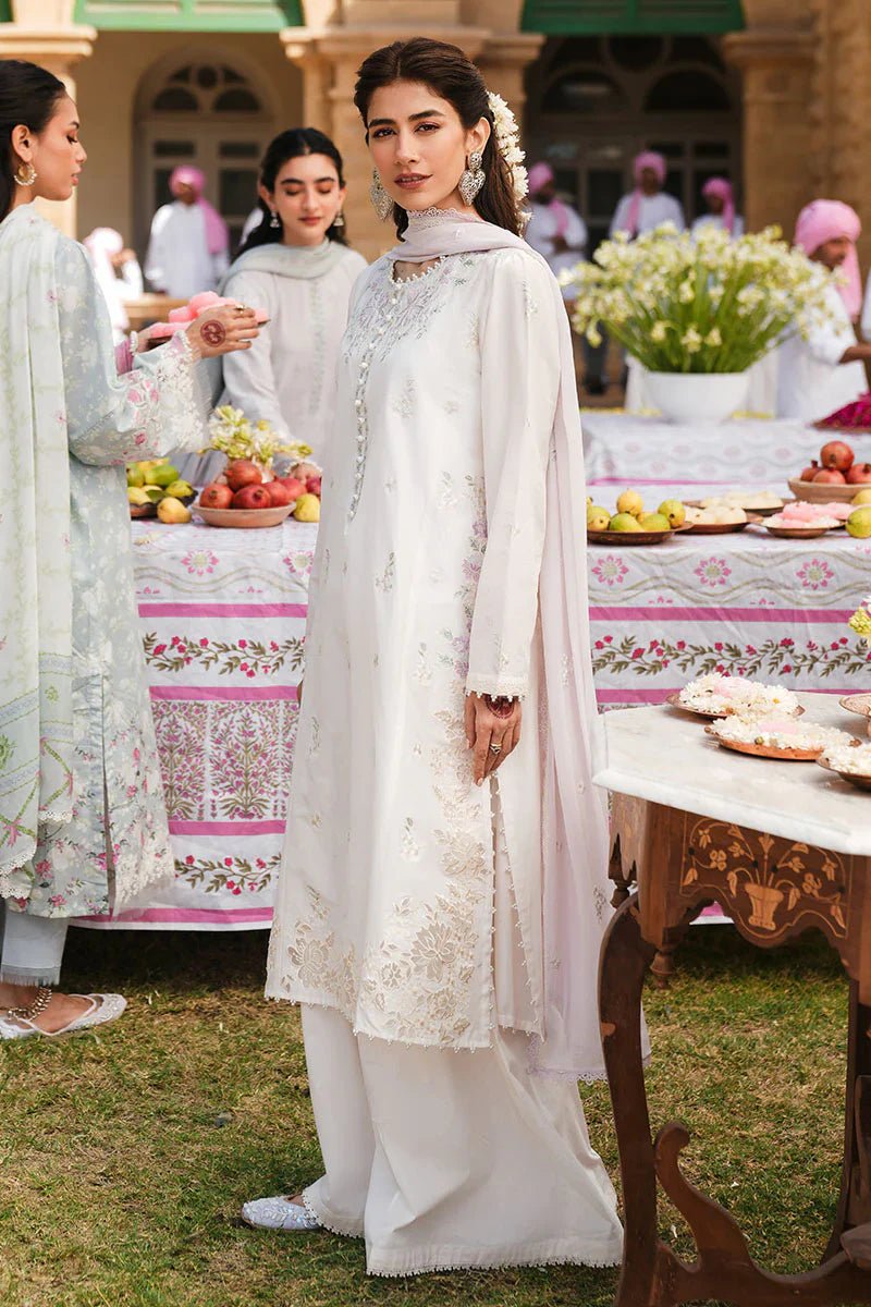 IVORY WHISPER - 3 PC EMBROIDERED LAWN SUIT - NEW NAMAL PRET