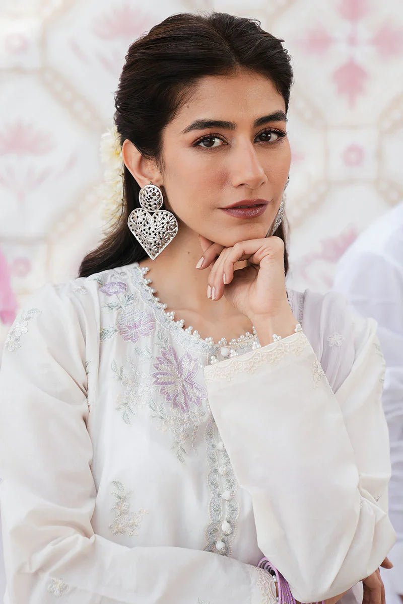 IVORY WHISPER - 3 PC EMBROIDERED LAWN SUIT - NEW NAMAL PRET