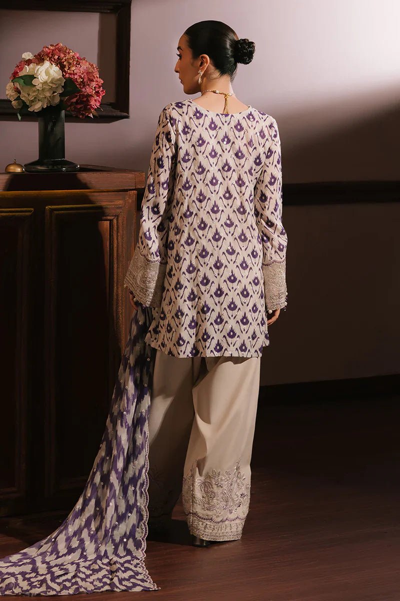 LEVENDER LUXE - 3PC SILK EMBROIDERED SUIT - NEW NAMAL PRET