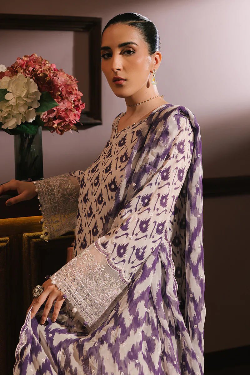 LEVENDER LUXE - 3PC SILK EMBROIDERED SUIT - NEW NAMAL PRET