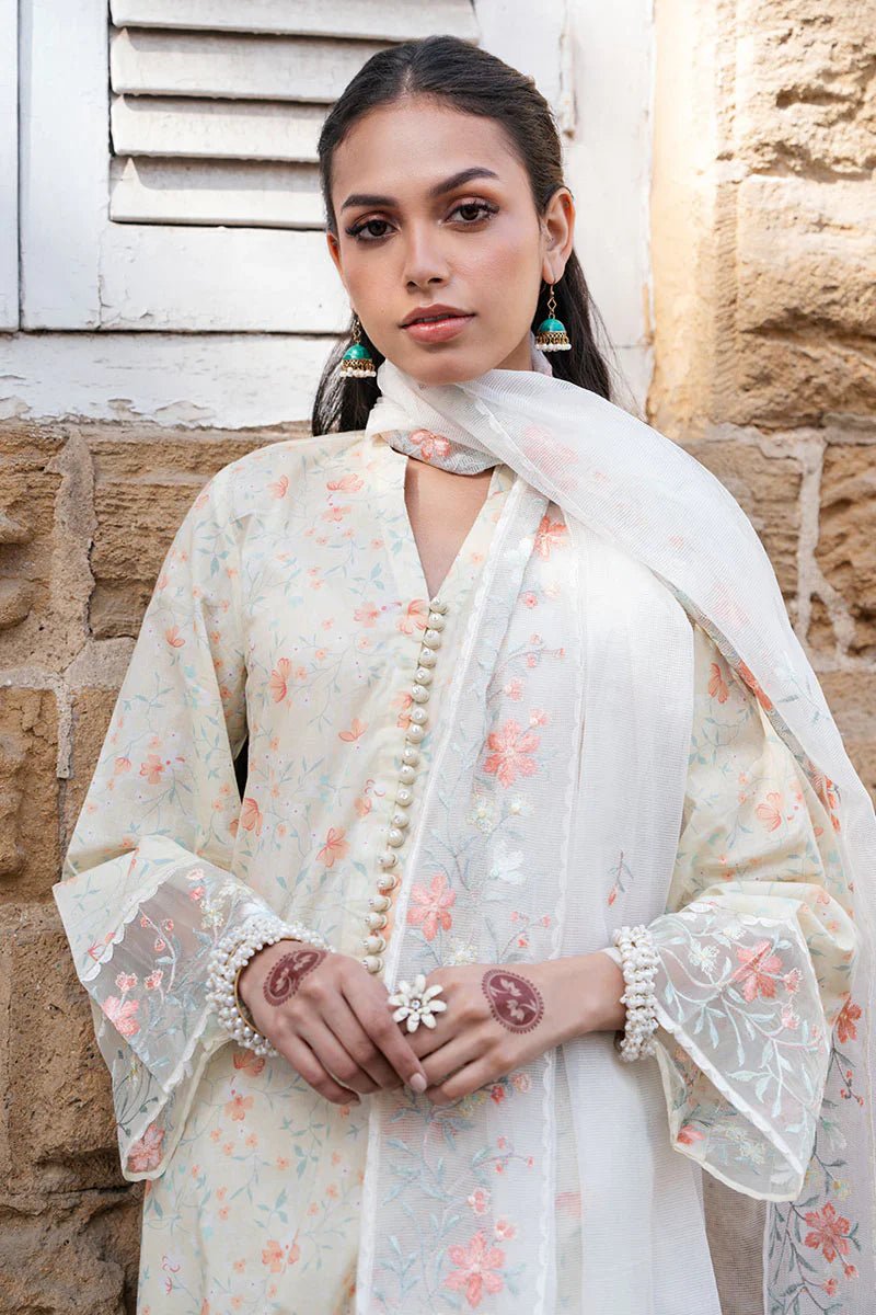 LIME DEW - 3 PC PRINTED LAWN SUIT - NEW NAMAL PRET