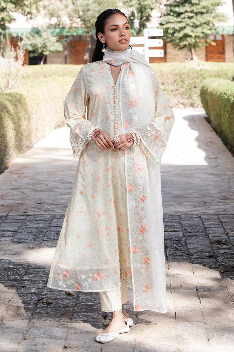 LIME DEW - 3 PC PRINTED LAWN SUIT - NEW NAMAL PRET