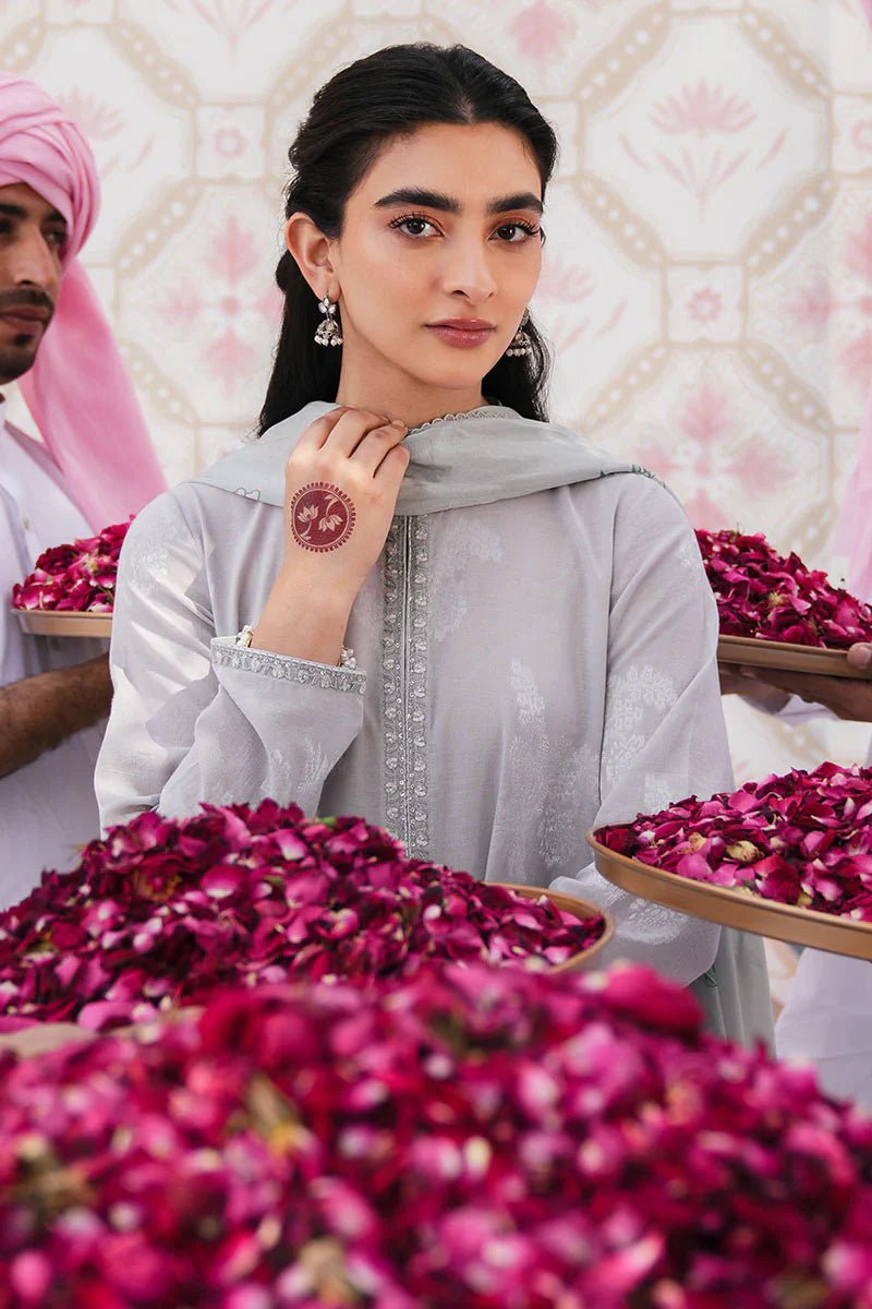 LUNAR BLOOM - 3 PC DYED LAWN SUIT - NEW NAMAL PRET