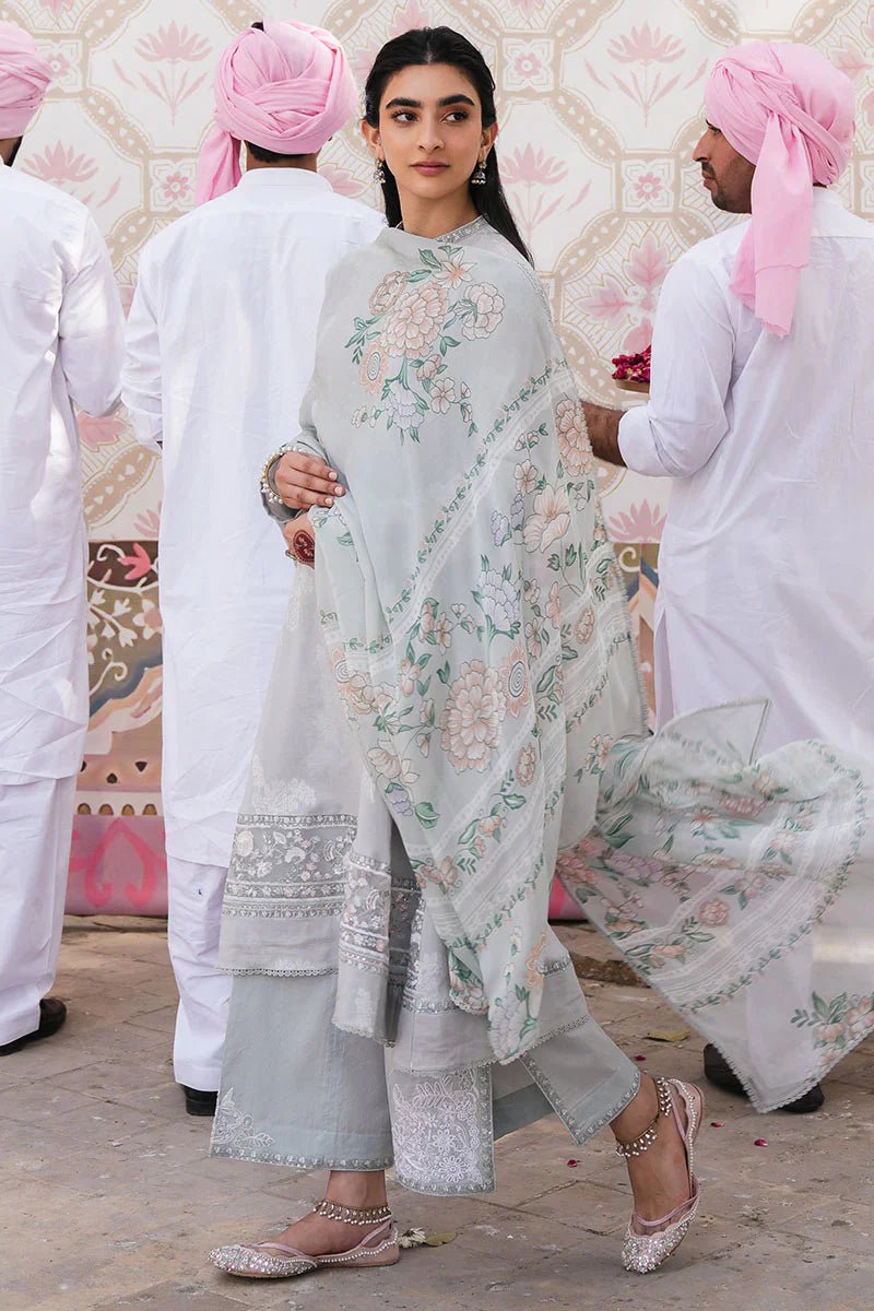 LUNAR BLOOM - 3 PC DYED LAWN SUIT - NEW NAMAL PRET
