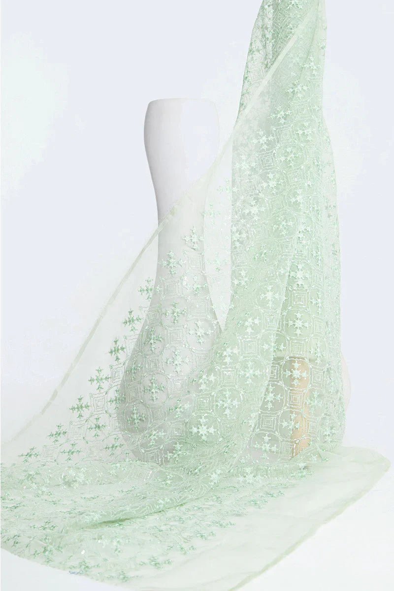 M.Luxe Fabrics LF - 323 - Aqua - NEW NAMAL PRET