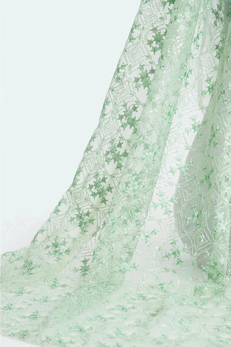 M.Luxe Fabrics LF - 323 - Aqua - NEW NAMAL PRET