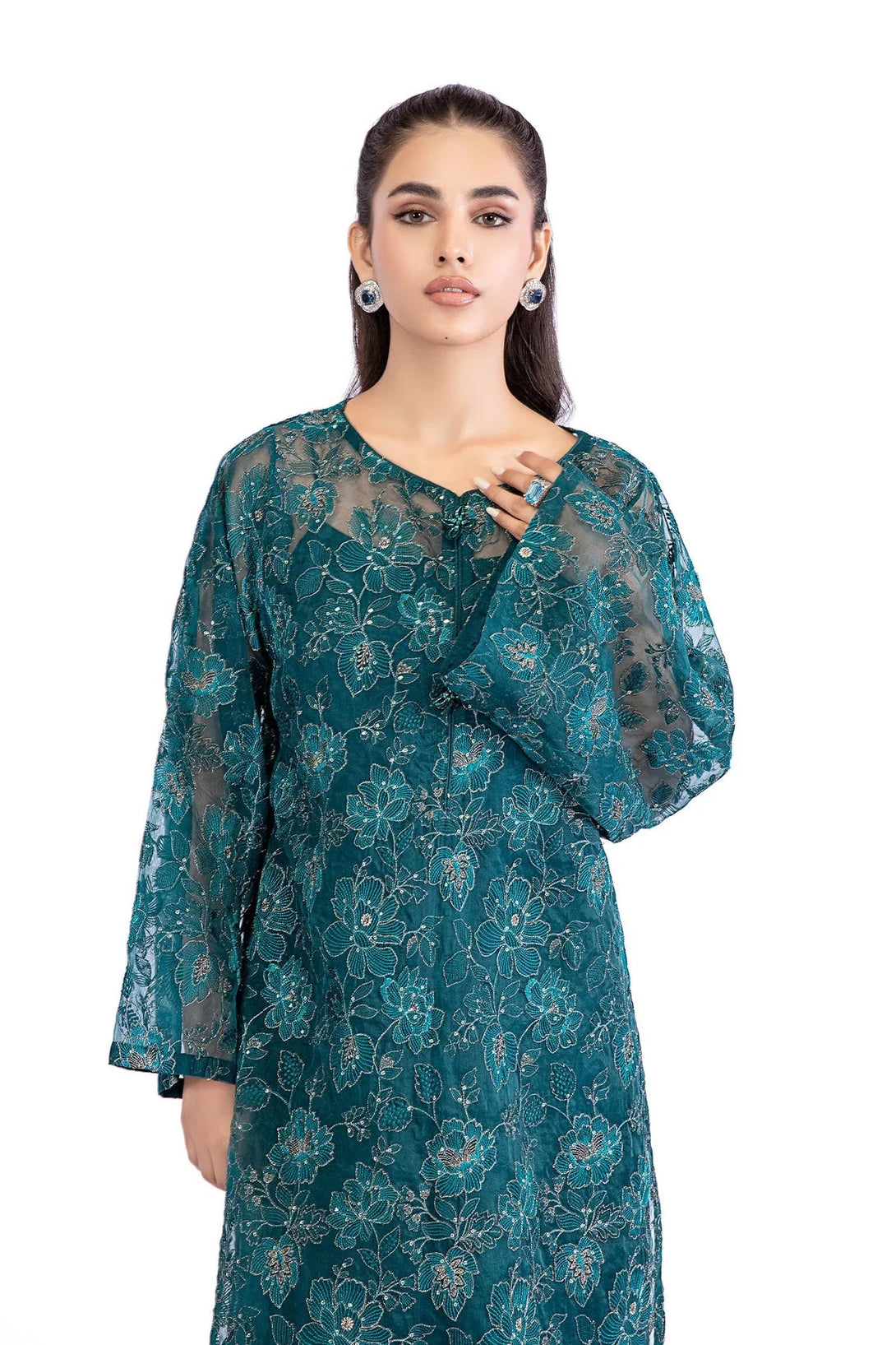 M.Luxe Fabrics Teal LF - 515 - NEW NAMAL PRET