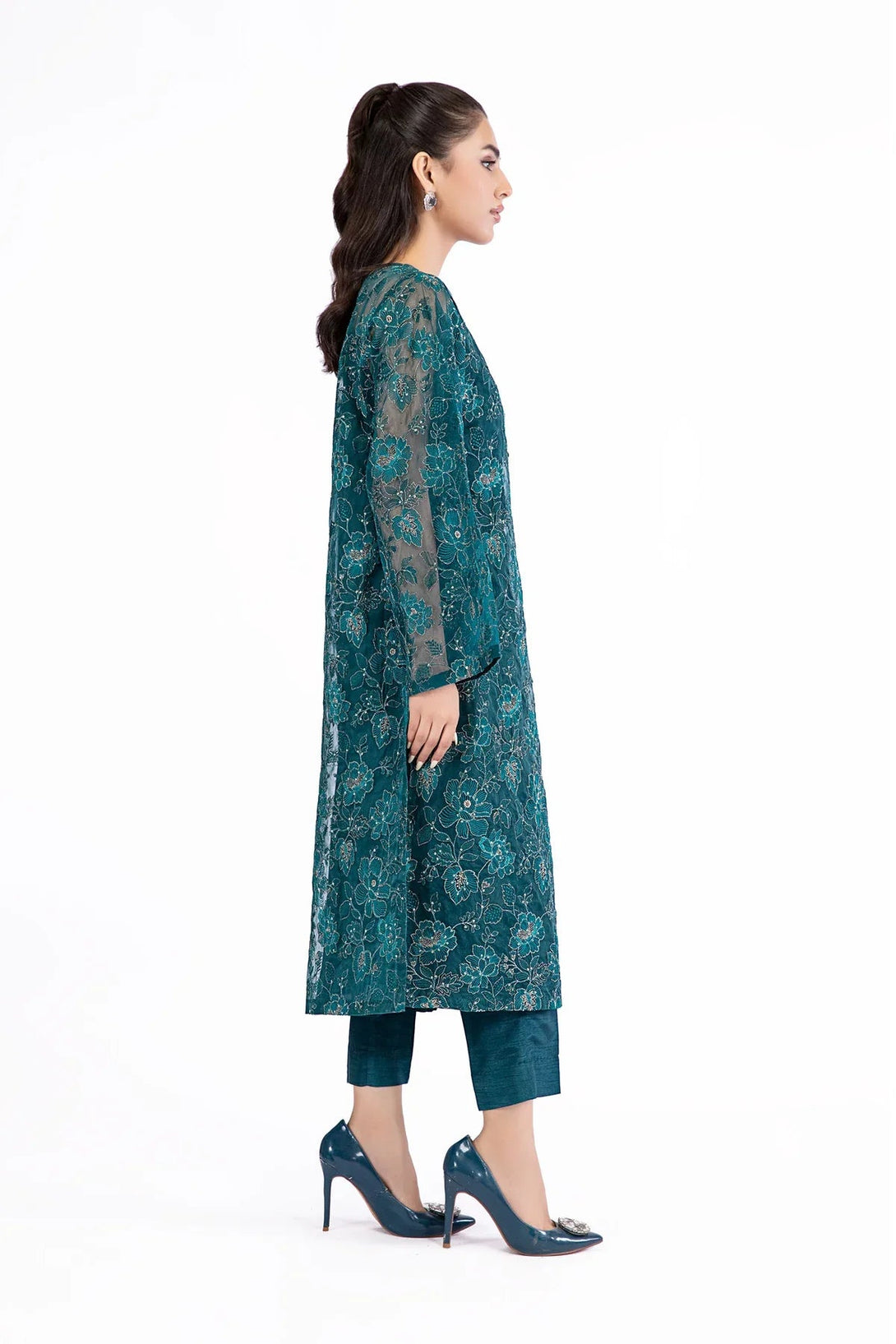 M.Luxe Fabrics Teal LF - 515 - NEW NAMAL PRET