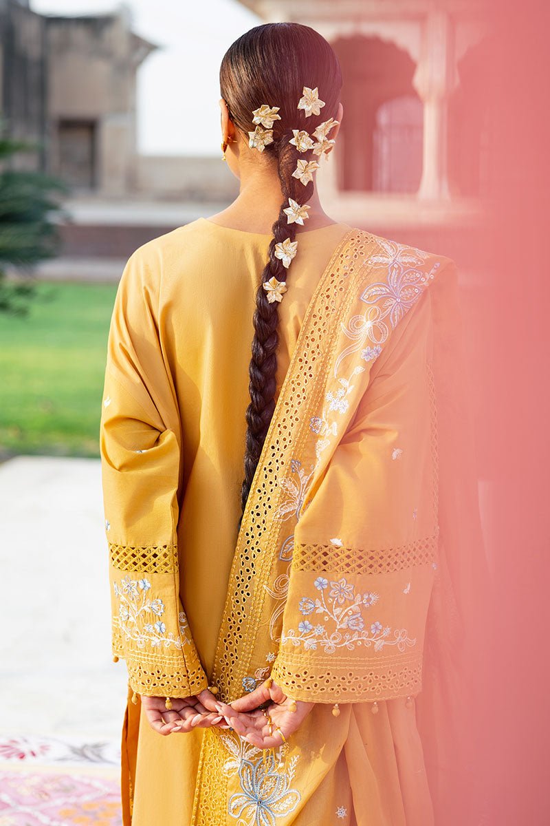 MUSTARD MIRAGE - 3PC EMBROIDERED LAWN SUIT - NEW NAMAL PRET