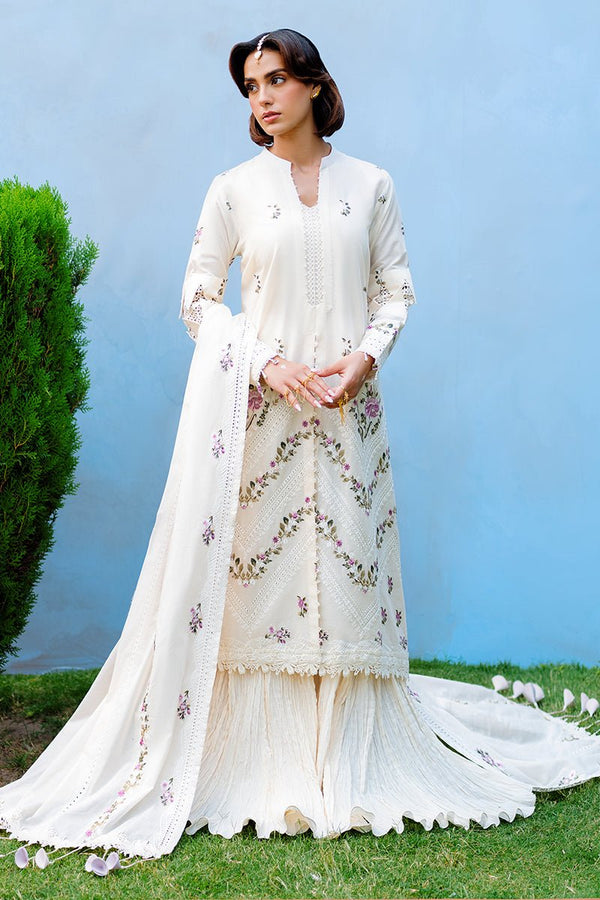 PETAL PARADISE - 3PC EMBROIDERED LAWN SUIT - NEW NAMAL PRET