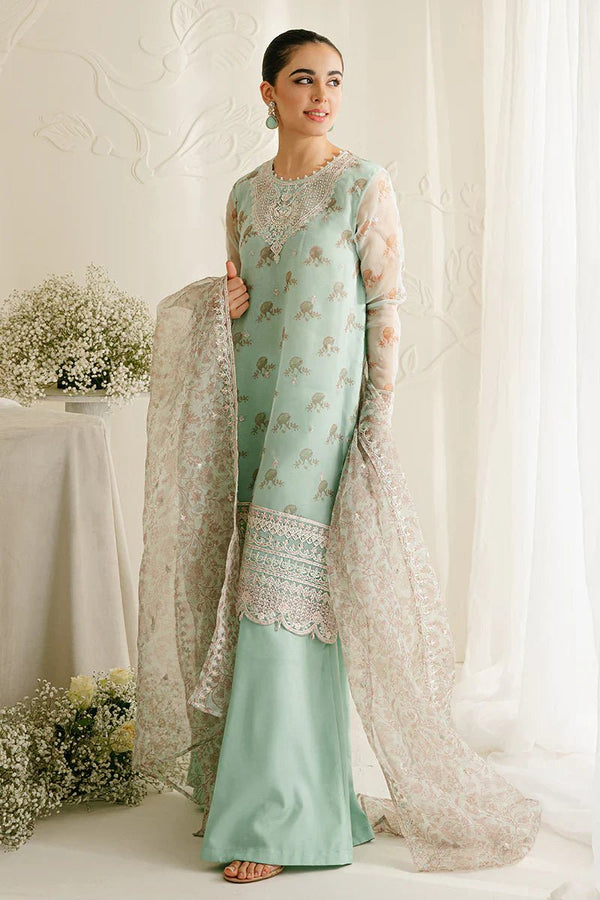 PRISTINE MINT - 4PC ORGANZA EMBROIDERED SUIT - NEW NAMAL PRET