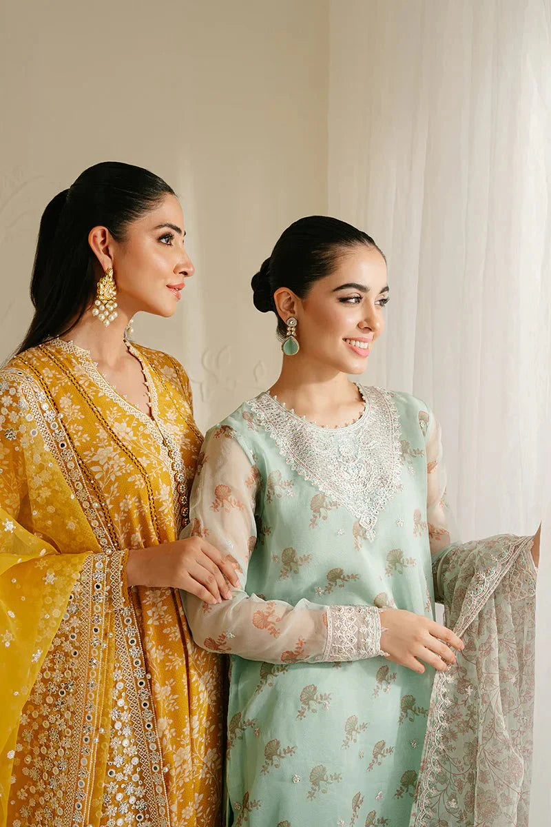PRISTINE MINT - 4PC ORGANZA EMBROIDERED SUIT - NEW NAMAL PRET