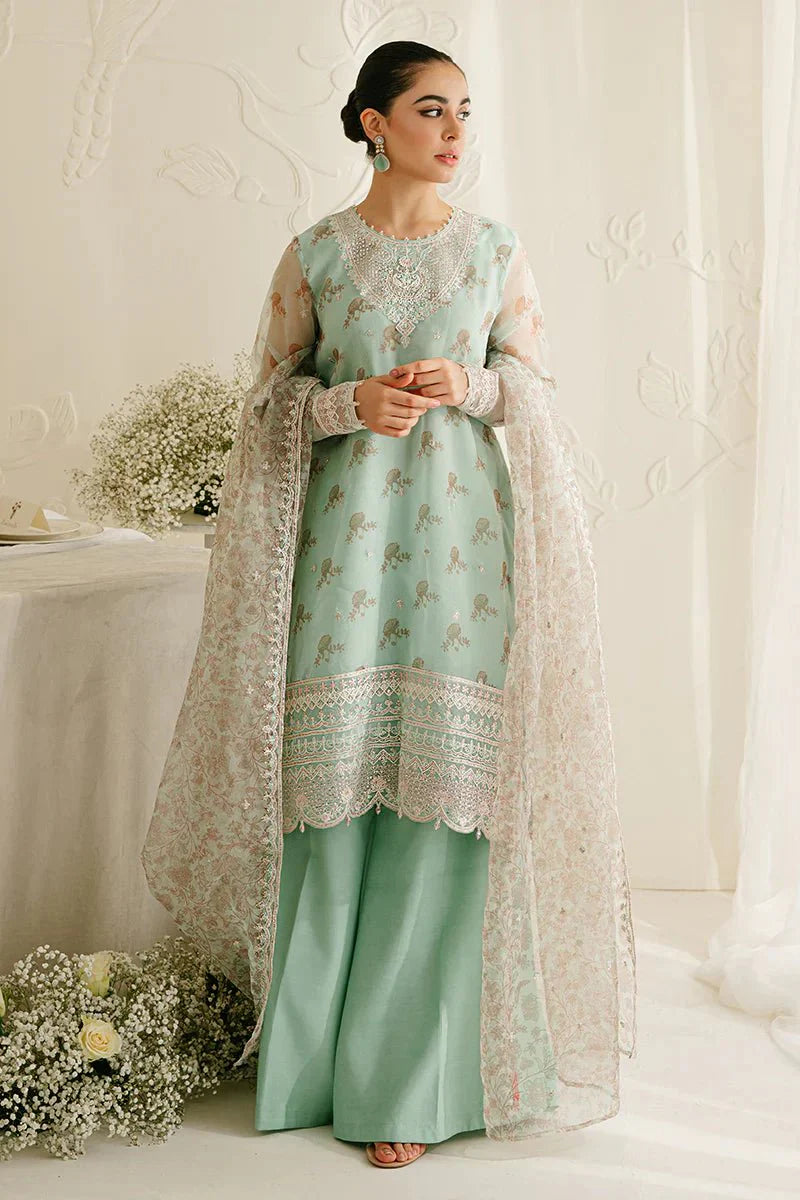 PRISTINE MINT - 4PC ORGANZA EMBROIDERED SUIT - NEW NAMAL PRET