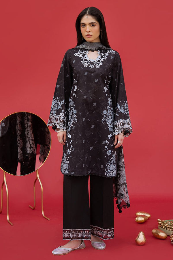 RAVEN WHISPER - 3PC PRINTED LAWN SUIT - NEW NAMAL PRET