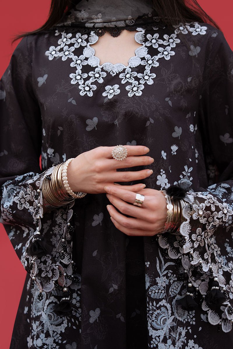 RAVEN WHISPER - 3PC PRINTED LAWN SUIT - NEW NAMAL PRET