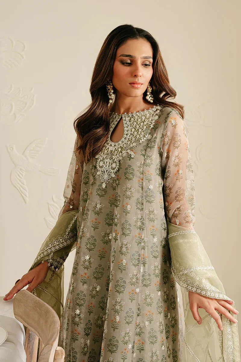 RELIC FOSSIL - 4PC ORGANZA EMBROIDERED SUIT - NEW NAMAL PRET