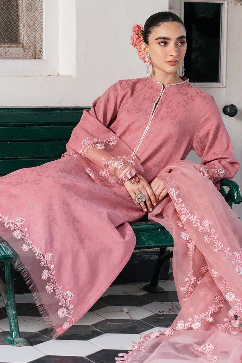 ROUGE TAN - 3 PC DYED LAWN SUIT - NEW NAMAL PRET