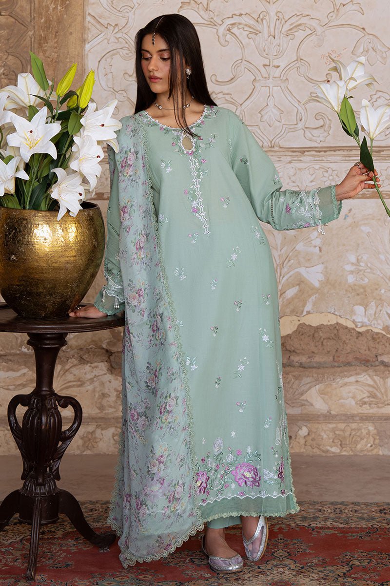 SAGE GRACE - 3PC EMBROIDERED LAWN SUIT - NEW NAMAL PRET