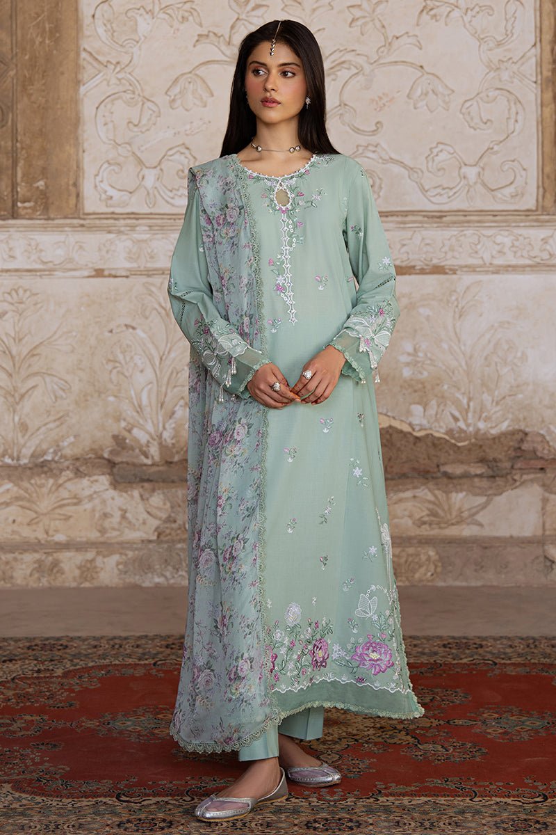 SAGE GRACE - 3PC EMBROIDERED LAWN SUIT - NEW NAMAL PRET