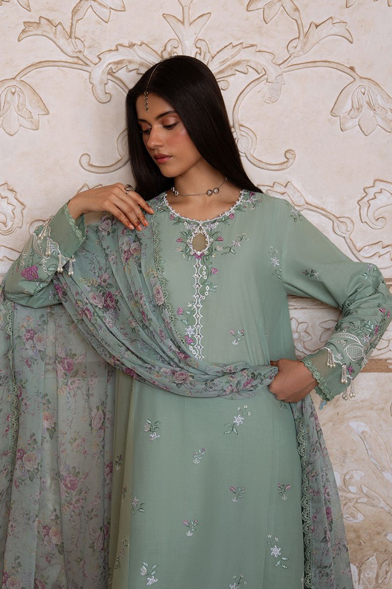 SAGE GRACE - 3PC EMBROIDERED LAWN SUIT - NEW NAMAL PRET