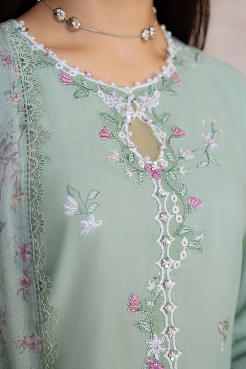 SAGE GRACE - 3PC EMBROIDERED LAWN SUIT - NEW NAMAL PRET