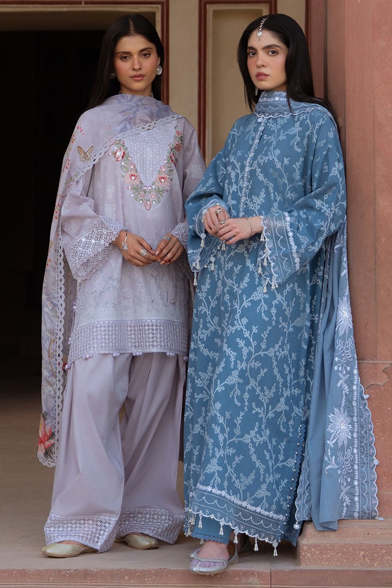 SILVER MIST - 3PC JACQUARD SUIT - NEW NAMAL PRET