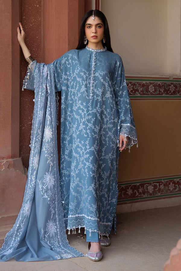 SILVER MIST - 3PC JACQUARD SUIT - NEW NAMAL PRET
