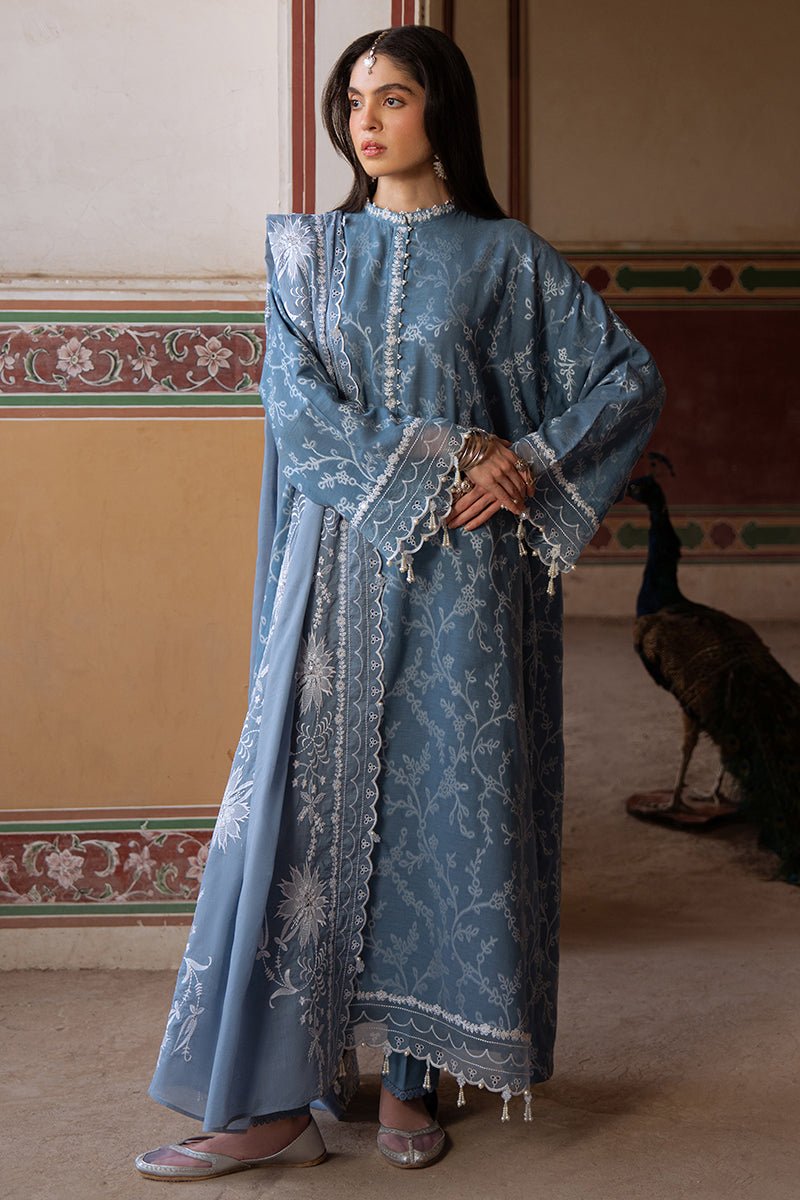 SILVER MIST - 3PC JACQUARD SUIT - NEW NAMAL PRET