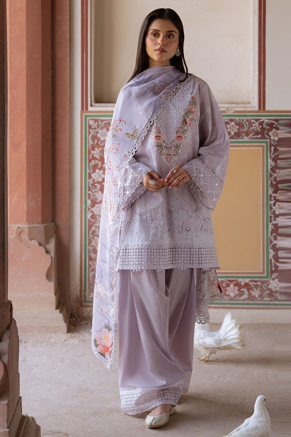 VIOLET POSY - 3PC PRINTED LAWN SUIT - NEW NAMAL PRET