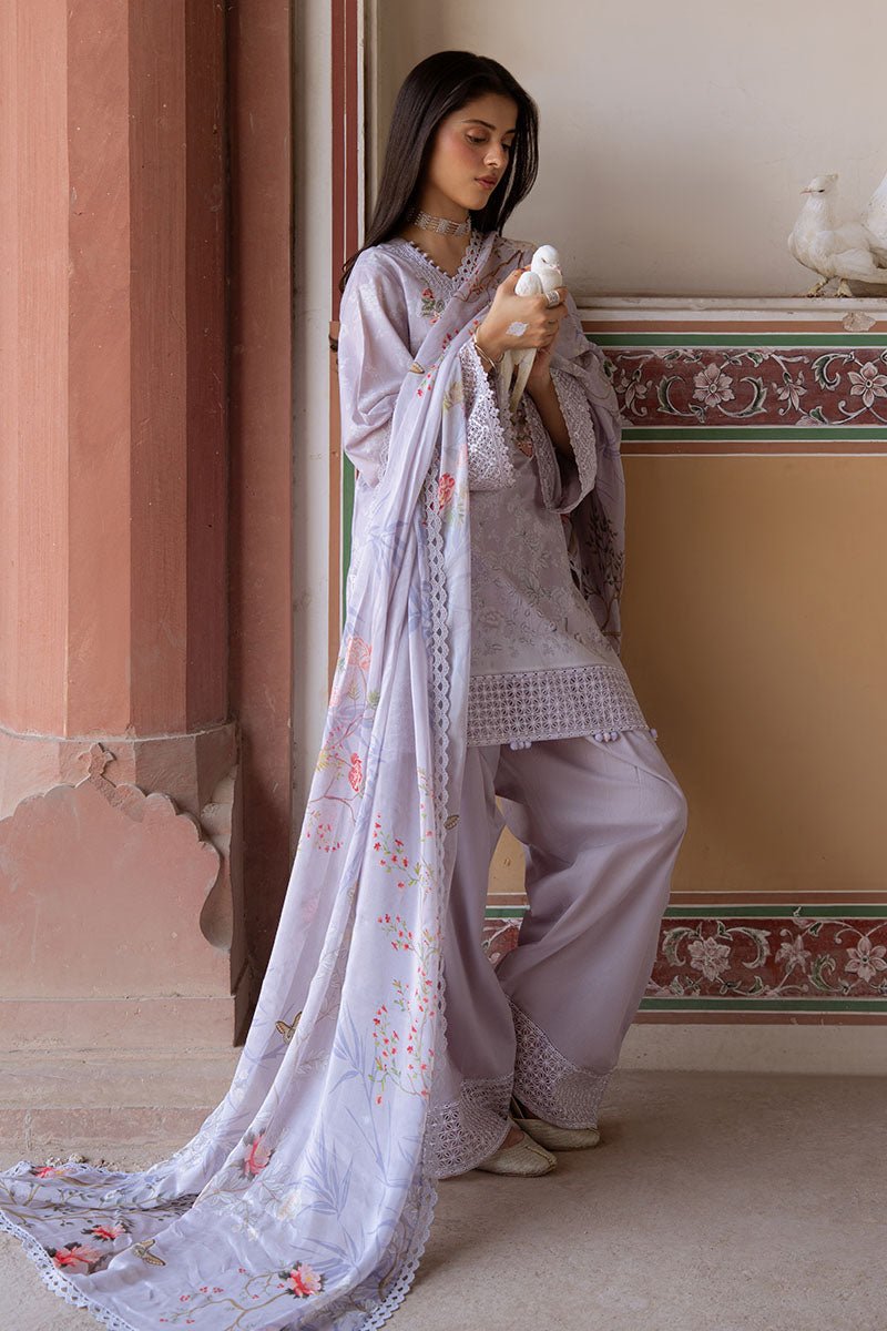 VIOLET POSY - 3PC PRINTED LAWN SUIT - NEW NAMAL PRET