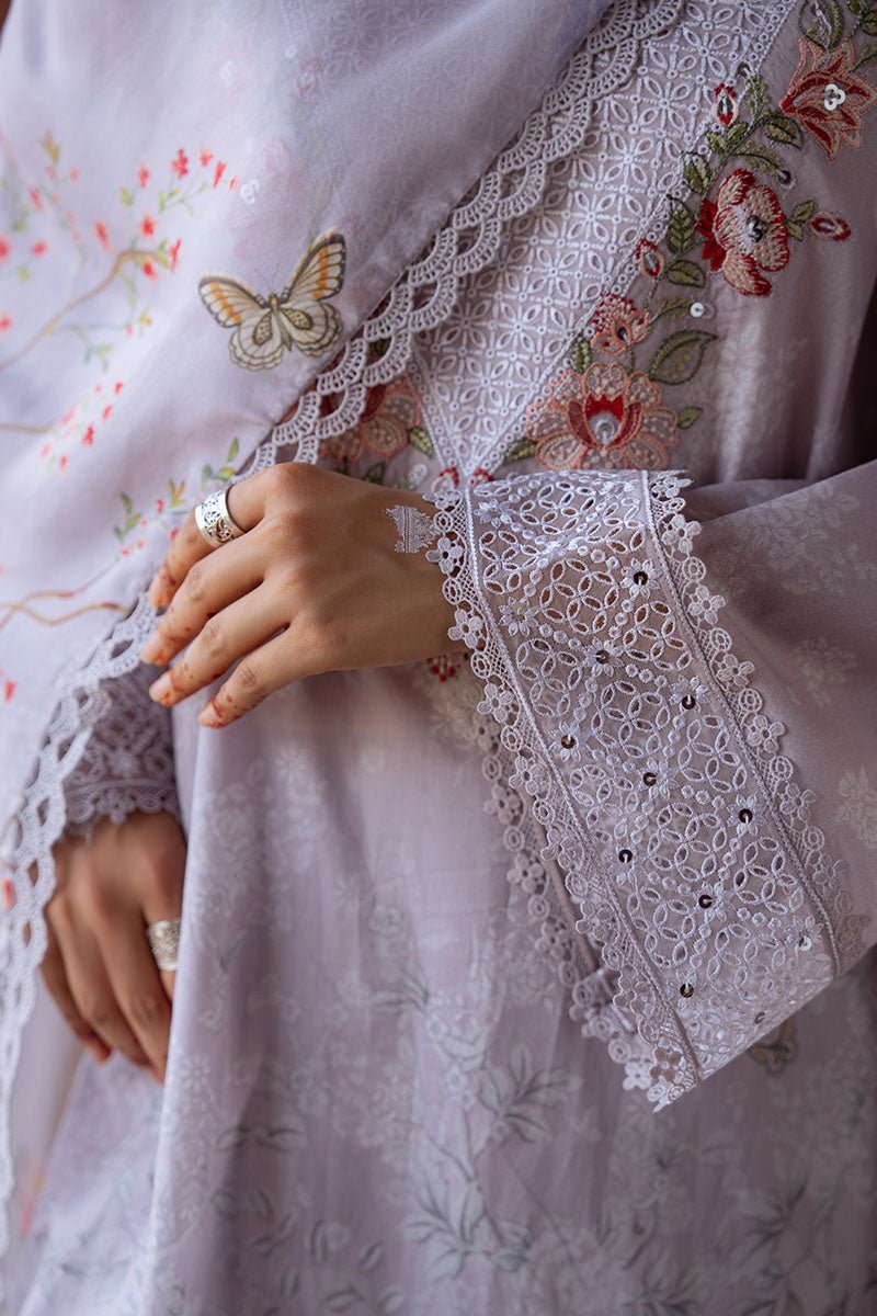 VIOLET POSY - 3PC PRINTED LAWN SUIT - NEW NAMAL PRET