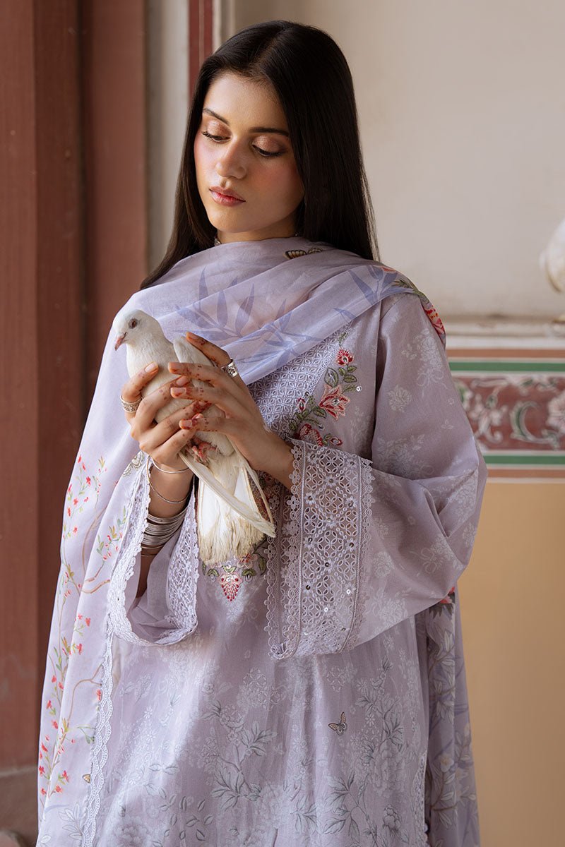 VIOLET POSY - 3PC PRINTED LAWN SUIT - NEW NAMAL PRET